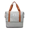 Bottom-Expandable Oxford Travel Duffel with Wet/Dry Storage Gray color SKU reference