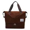 Oxford Travel Duffel with Shoe Compartment in 16 Colors Deep brown color SKU reference