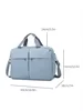 Oxford Travel Duffel with Two Front Zip Pockets Light blue color SKU reference