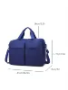 Oxford Travel Duffel with Two Front Zip Pockets Navy color SKU reference