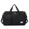 Checkered Gym Duffel with Dry-Wet and Shoe Compartments Black color SKU reference