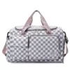 Checkered Gym Duffel with Dry-Wet and Shoe Compartments Gray color SKU reference