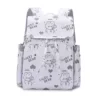 Cartoon Oxford Maternity Backpack with Insulated Bottle Pocket White 2 color SKU reference