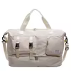 Weekender Gym Duffel with Shoe Compartment and Adjustable Strap White color SKU reference