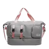 Weekender Gym Duffel with Shoe Compartment and Adjustable Strap Gray color SKU reference