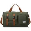 Travel Gym Duffel with Shoe Compartment and Wet-Dry Storage Army Green color SKU reference