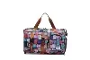 Animal-Print Gym Duffel with Shoe and Dry-Wet Storage Brown color SKU reference