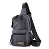 Polyester Mini Phone Crossbody Bag with Multi-Zip Storage Gray color SKU reference