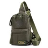 Polyester Mini Phone Crossbody Bag with Multi-Zip Storage Green color SKU reference