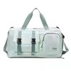 Holographic Nylon Gym Duffel with Shoe & Wet/Dry Storage Green color SKU reference