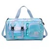 Holographic Nylon Gym Duffel with Shoe & Wet/Dry Storage Blue color SKU reference