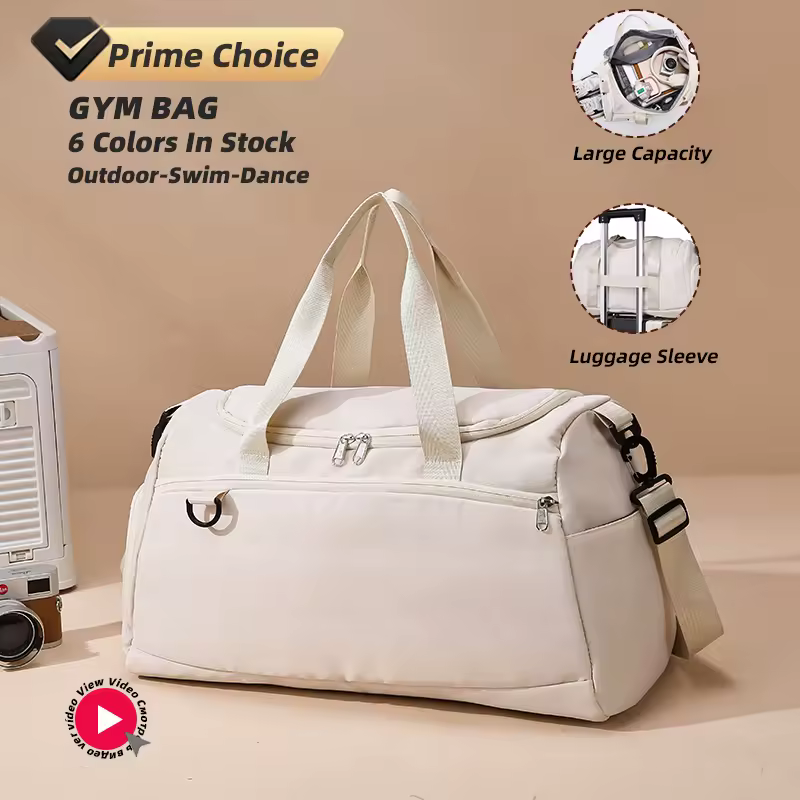 Dry-Wet Nylon Gym Duffel with Shoe Compartment product reference image