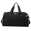 Dry-Wet Nylon Gym Duffel with Shoe Compartment Black color SKU reference