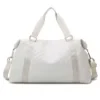 Quilted Gym Duffel with Dry-Wet Storage White color SKU reference