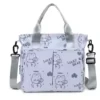 Oxford Diaper Tote with Animal Print & Multiple Pockets White color SKU reference
