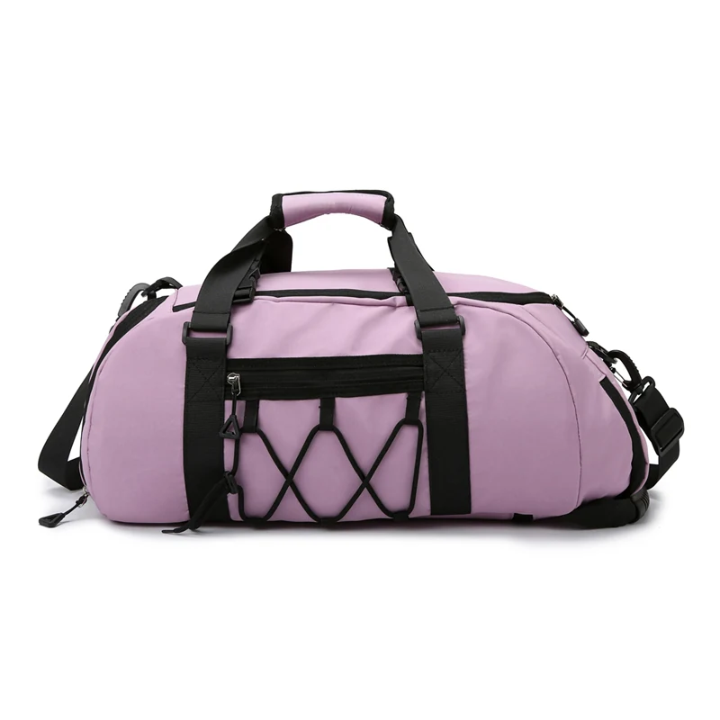 Drawstring Sports Duffel with Shoe Compartment Purple color SKU reference