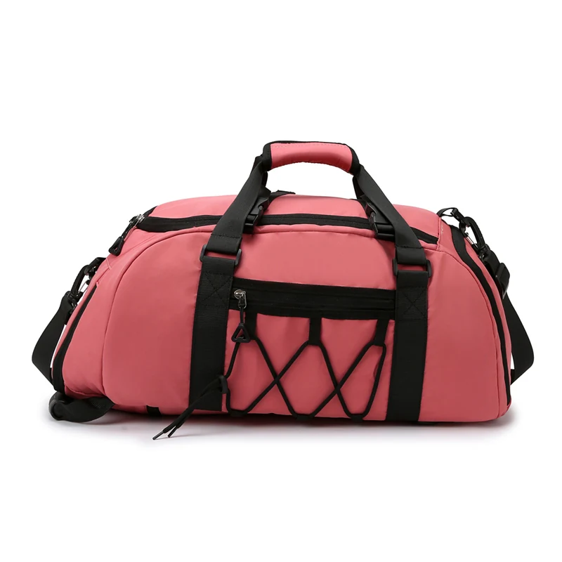Drawstring Sports Duffel with Shoe Compartment Red color SKU reference