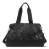 Quilted Puffer Gym Duffel with Shoe Compartment Black color SKU reference