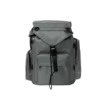 Oxford Travel Backpack with Drawstring and Zipper Pockets Dark gray color SKU reference