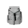 Oxford Travel Backpack with Drawstring and Zipper Pockets Light gray color SKU reference