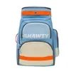 Oxford Travel Backpack with Side Zip Pocket Blue color SKU reference