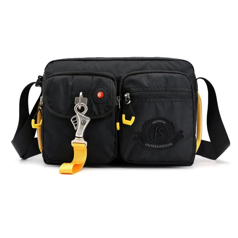 Oxford Polyester Chest and Crossbody Bag with Metal Hook Detail product reference image