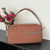 Canvas Zip-Top Crossbody Bag with Embroidered Detail Brown color SKU reference