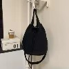 Nylon Drawstring Bucket Crossbody Sling Bag Black color SKU reference