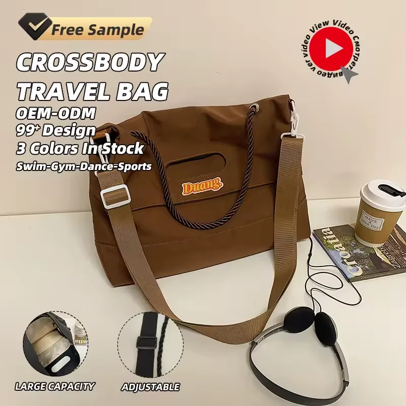 21L Canvas Shoulder and Crossbody Bag with Adjustable Strap product reference image