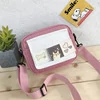 Mini Canvas Crossbody Bag with Two Print Directions Burgundy color SKU reference