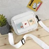 Mini Canvas Crossbody Bag with Two Print Directions White · design 2 color SKU reference