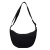4L Polyester Crossbody Bag with Front Pocket Black color SKU reference