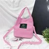 Mini Canvas Shoulder Tote in 12 Color Options Pink color SKU reference