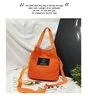 Mini Canvas Shoulder Tote in 12 Color Options Orange color SKU reference