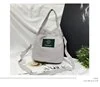 Mini Canvas Shoulder Tote in 12 Color Options Gray color SKU reference