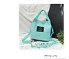 Mini Canvas Shoulder Tote in 12 Color Options Light green color SKU reference