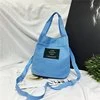 Mini Canvas Shoulder Tote in 12 Color Options Light blue color SKU reference
