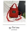 Mini Canvas Shoulder Tote in 12 Color Options Burgundy color SKU reference