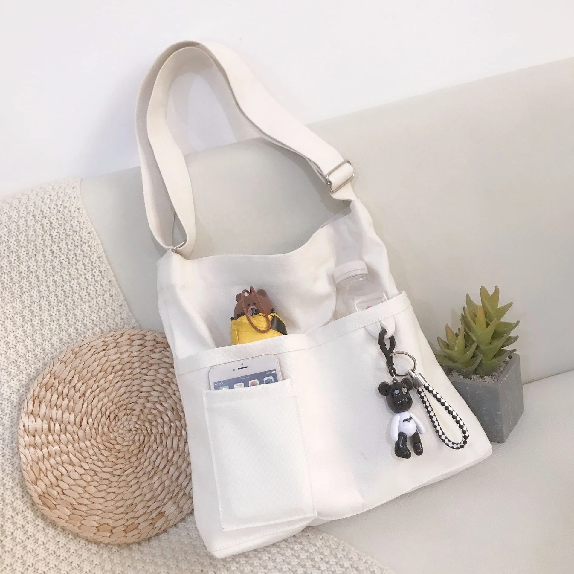 Reusable Cotton Canvas Tote with Custom Logo Options product reference image