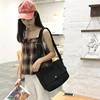 Canvas Crossbody Messenger Bag with Flap Front Burgundy color SKU reference