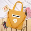 Canvas Shopper Tote with Side Zipper Pocket Yellow · design 1 color SKU reference