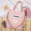 Canvas Shopper Tote with Side Zipper Pocket Burgundy · design 1 color SKU reference