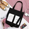 Custom-Logo Canvas Tote with Front Pocket Black · print 1 color SKU reference