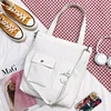 Custom-Logo Canvas Tote with Front Pocket White · print 1 color SKU reference