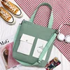 Custom-Logo Canvas Tote with Front Pocket Light green · print 1 color SKU reference