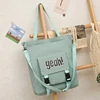 Canvas Shoulder Shopper with Two Custom Print Directions Light green · print 1 color SKU reference