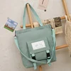 Canvas Shoulder Shopper with Two Custom Print Directions Light green · print 2 color SKU reference
