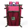 Oxford Backpack with Drawstring Closure & External Mesh Pouch Rose red color SKU reference