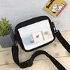 Embroidered Mini Canvas Crossbody Bag with Shoulder Strap Black · design 1 color SKU reference