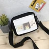 Embroidered Mini Canvas Crossbody Bag with Shoulder Strap Black · design 2 color SKU reference